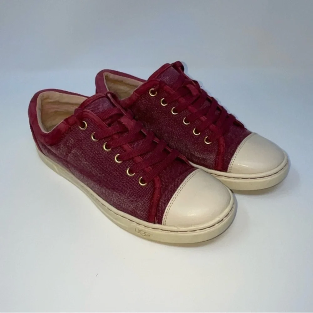 Ugg Taya Canvas Sneakers‎ Burgundy Size 7